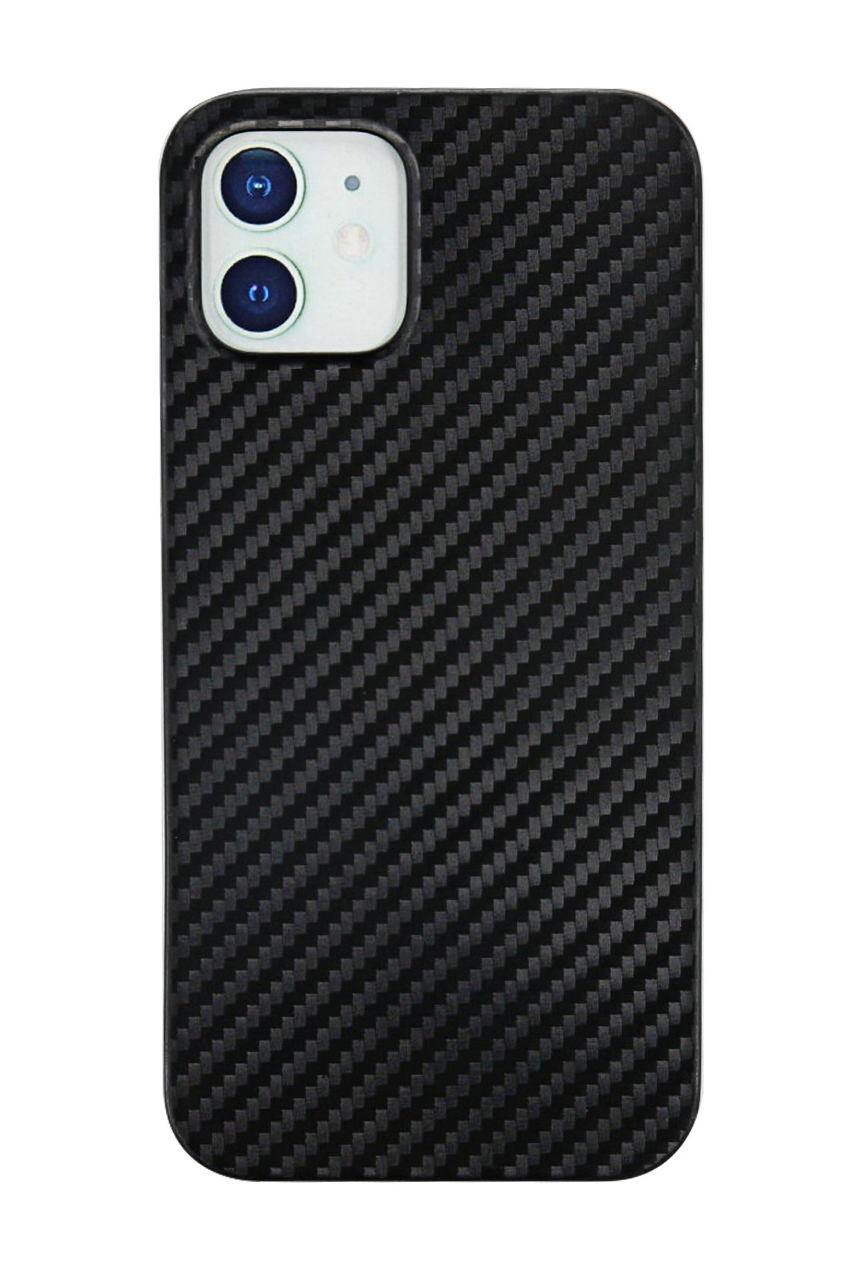 NewFace Newface iPhone 12 Kılıf Karbon PP Silikon - Siyah