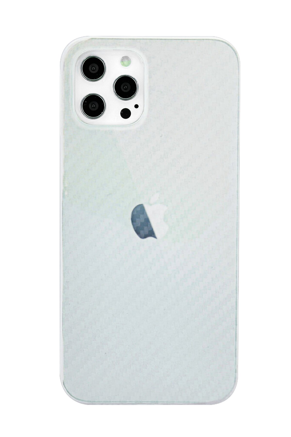 NewFace Newface iPhone 12 Pro Max Kılıf Karbon PP Silikon - Şeffaf
