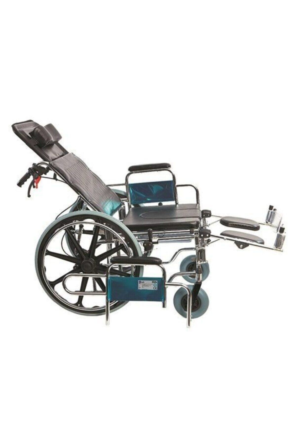 MEDİKALCİM G124 Özellikli Klozetli Tekerlekli Sandalye Engelli Hasta Banyo Tuvalet Sandalyesi