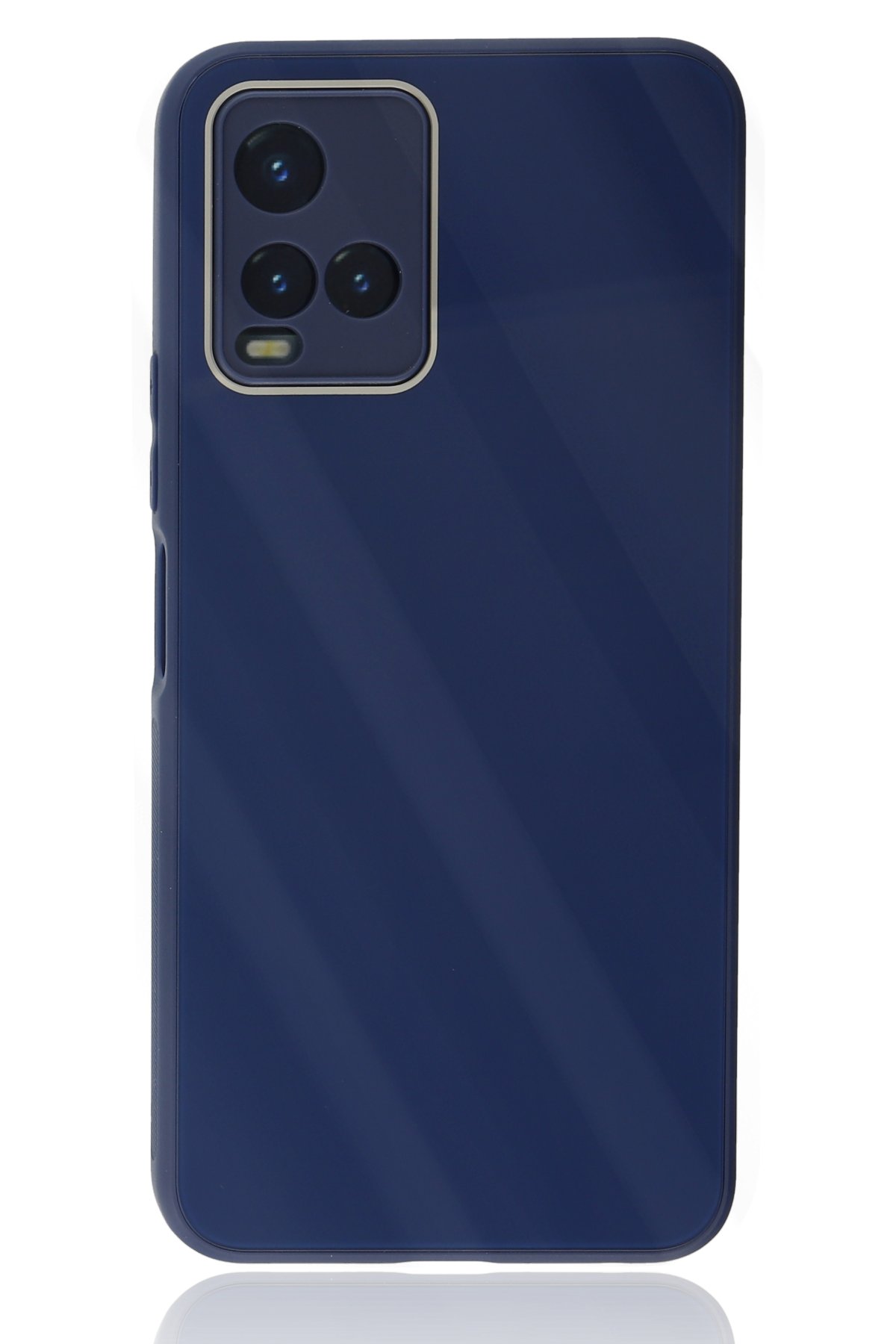 NewFace Newface Vivo Y33S Kılıf Glass Kapak - Lacivert NewFace Newface Vivo Y33S Kılıf Glass Kapak - Lacivert