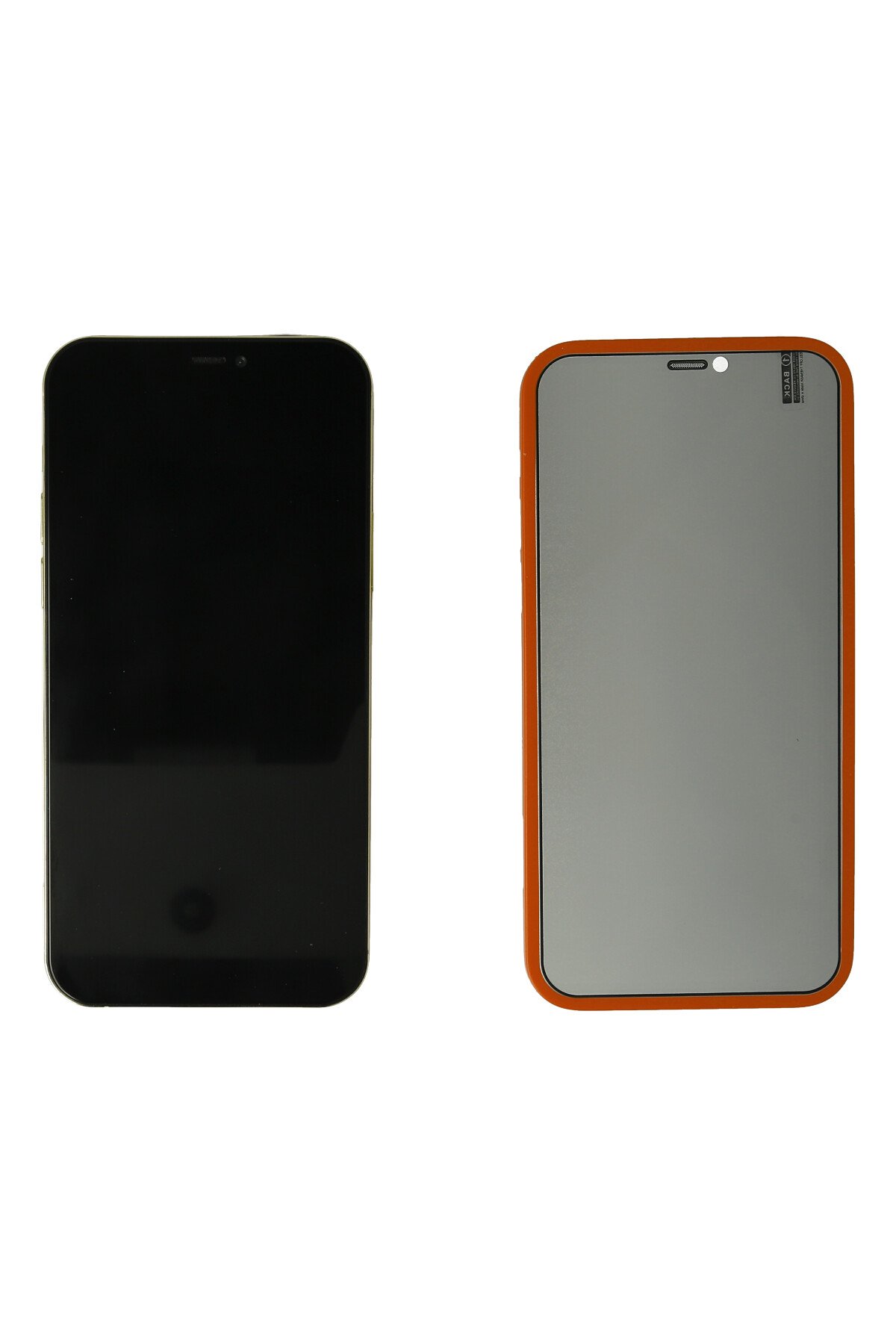 NewFace Newface iPhone 12 Pro Kılıf 360 Hayalet Full Body Silikon Kapak - Turuncu