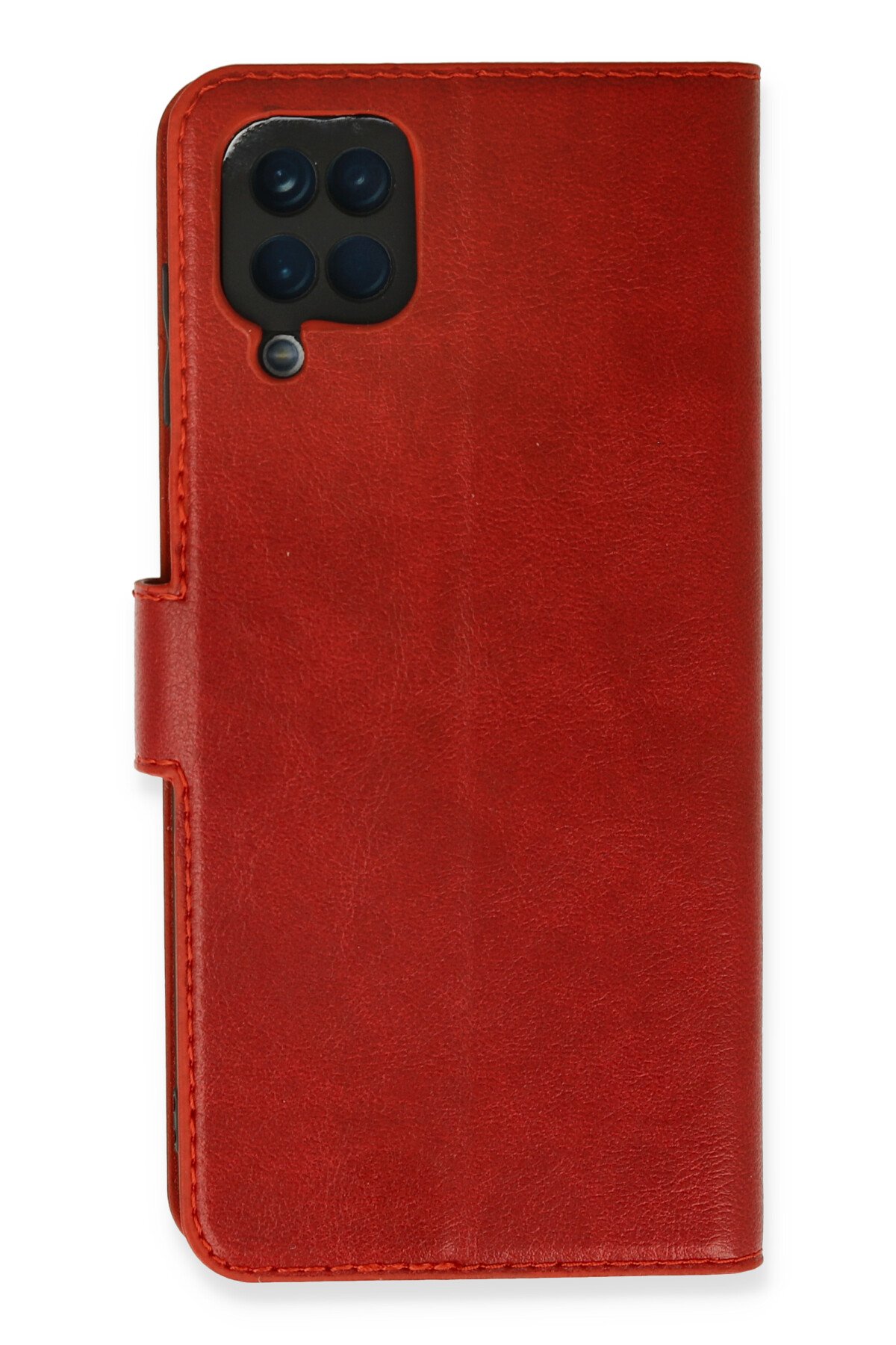 NewFace Newface Samsung Galaxy A12 Kılıf Trend S Plus Kapaklı Kılıf - Kırmızı