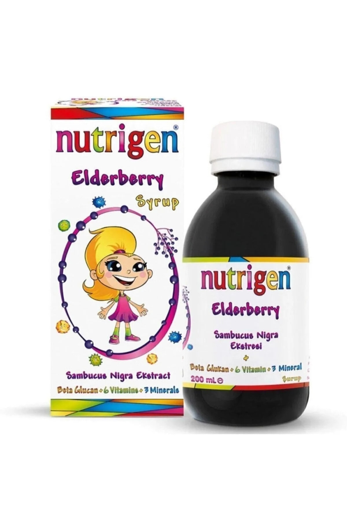 Nutrigen Elderberry Kara Mürver Beta Glukan Şurup 200 ml