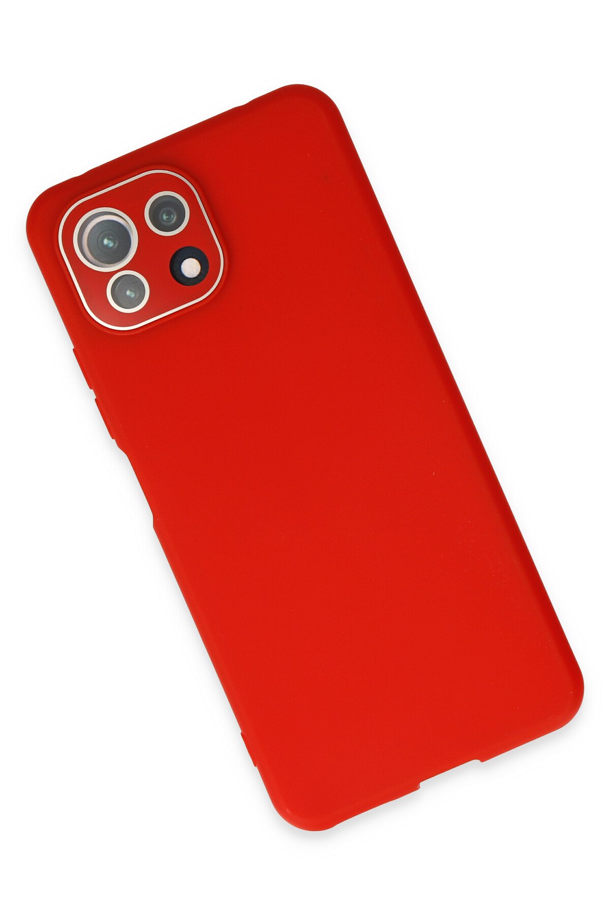 NewFace Newface Xiaomi Mİ 11 Lite Kılıf Lansman Glass Kapak - Kırmızı