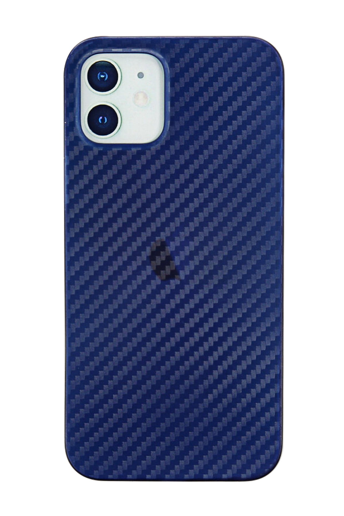 NewFace Newface iPhone 12 Kılıf Karbon PP Silikon - Mavi