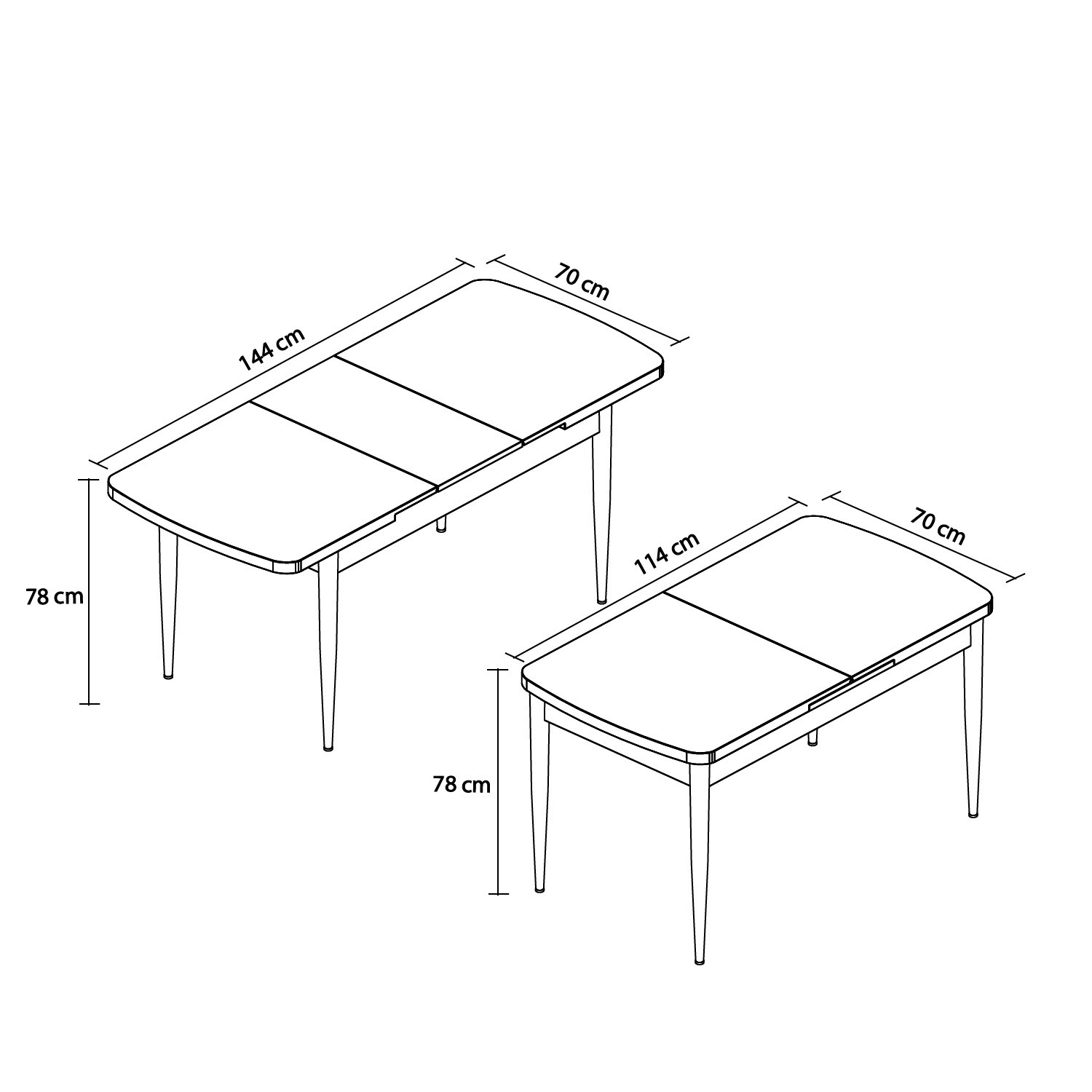 Rovena Lora Beyaz Mermer Desen 70x114 Mdf Açılabilir Yemek Masası Takımı 6 Adet Sandalye