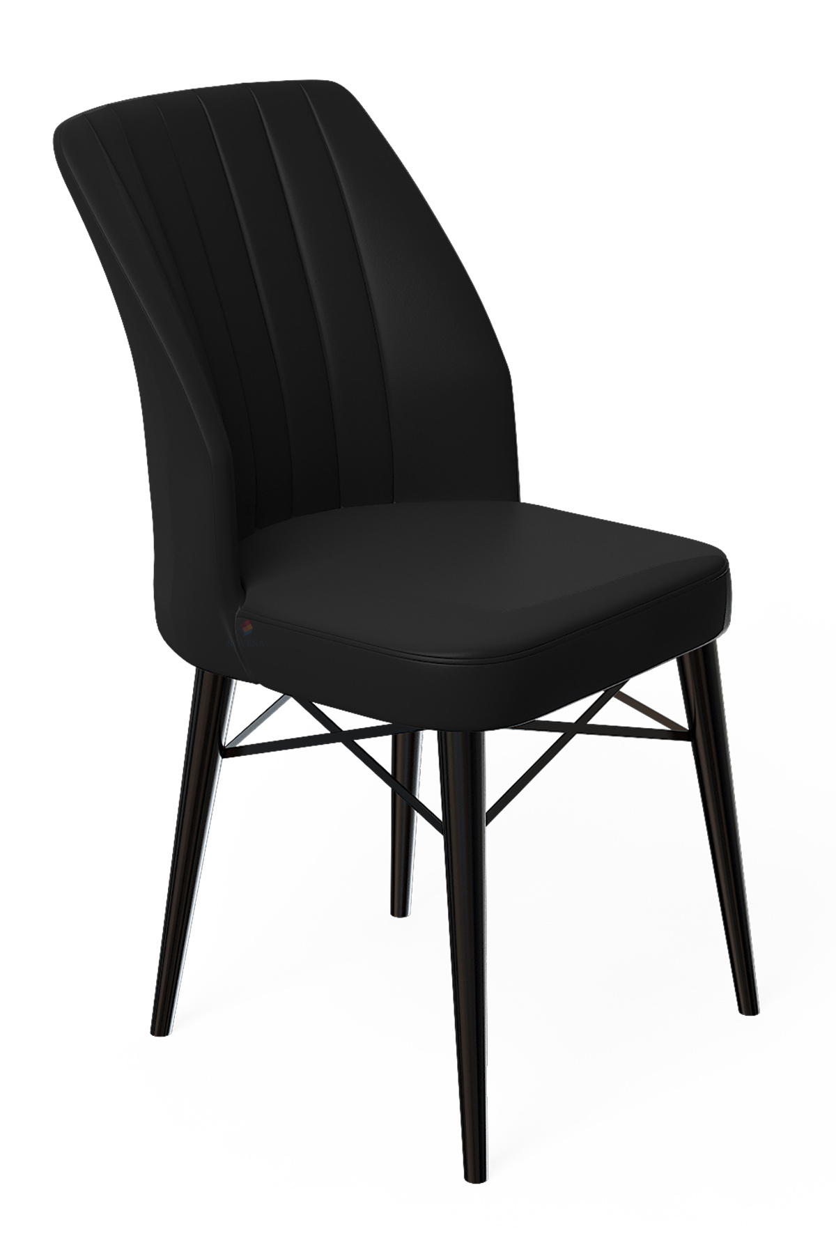 Rovena Lera Siyah Mermer Desen 70x110 Mdf Sabit Yemek Masası Takımı 4 Adet Sandalye