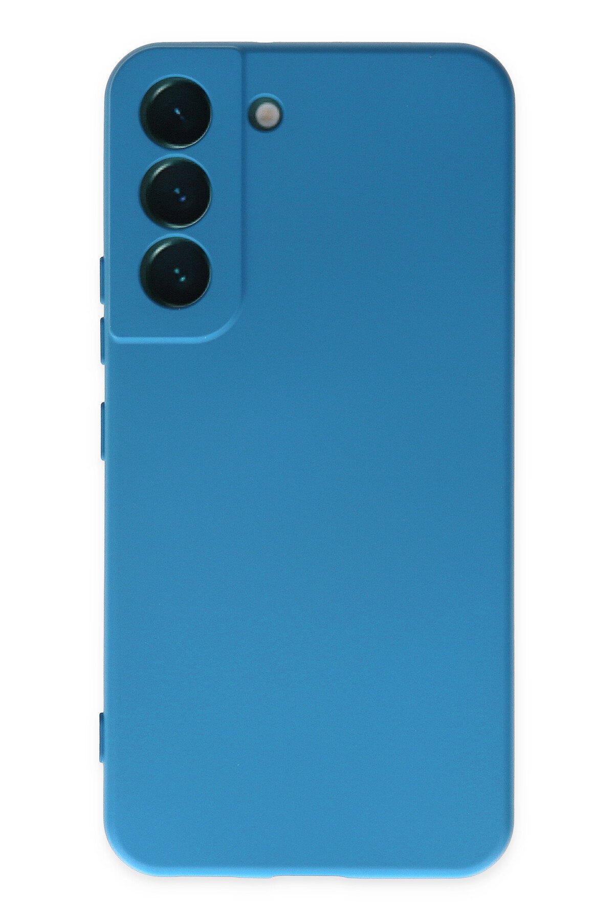 NewFace Newface Samsung Galaxy S22 Kılıf Nano içi Kadife Silikon - Mavi