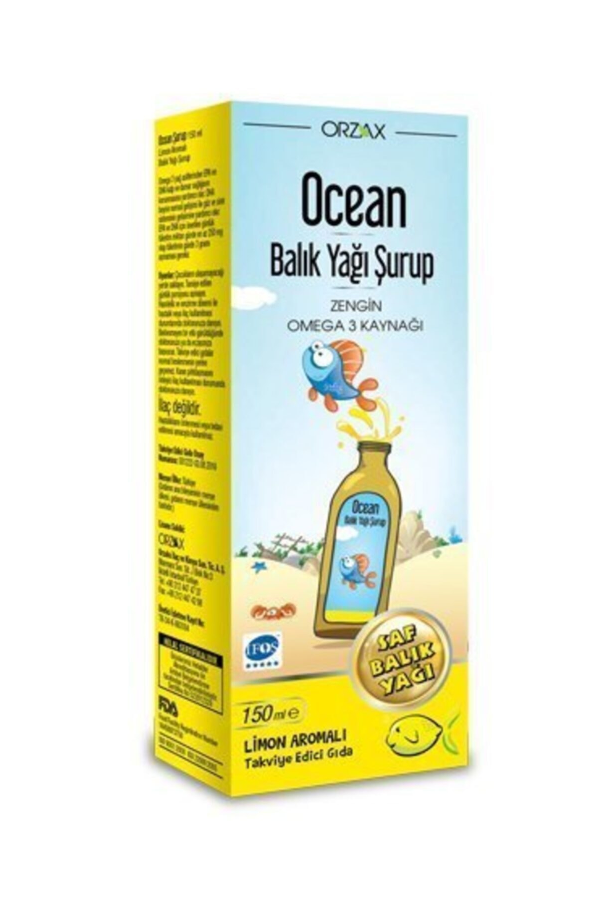 Ocean Ocean Limon Balık Yağı Şurup 150 ml