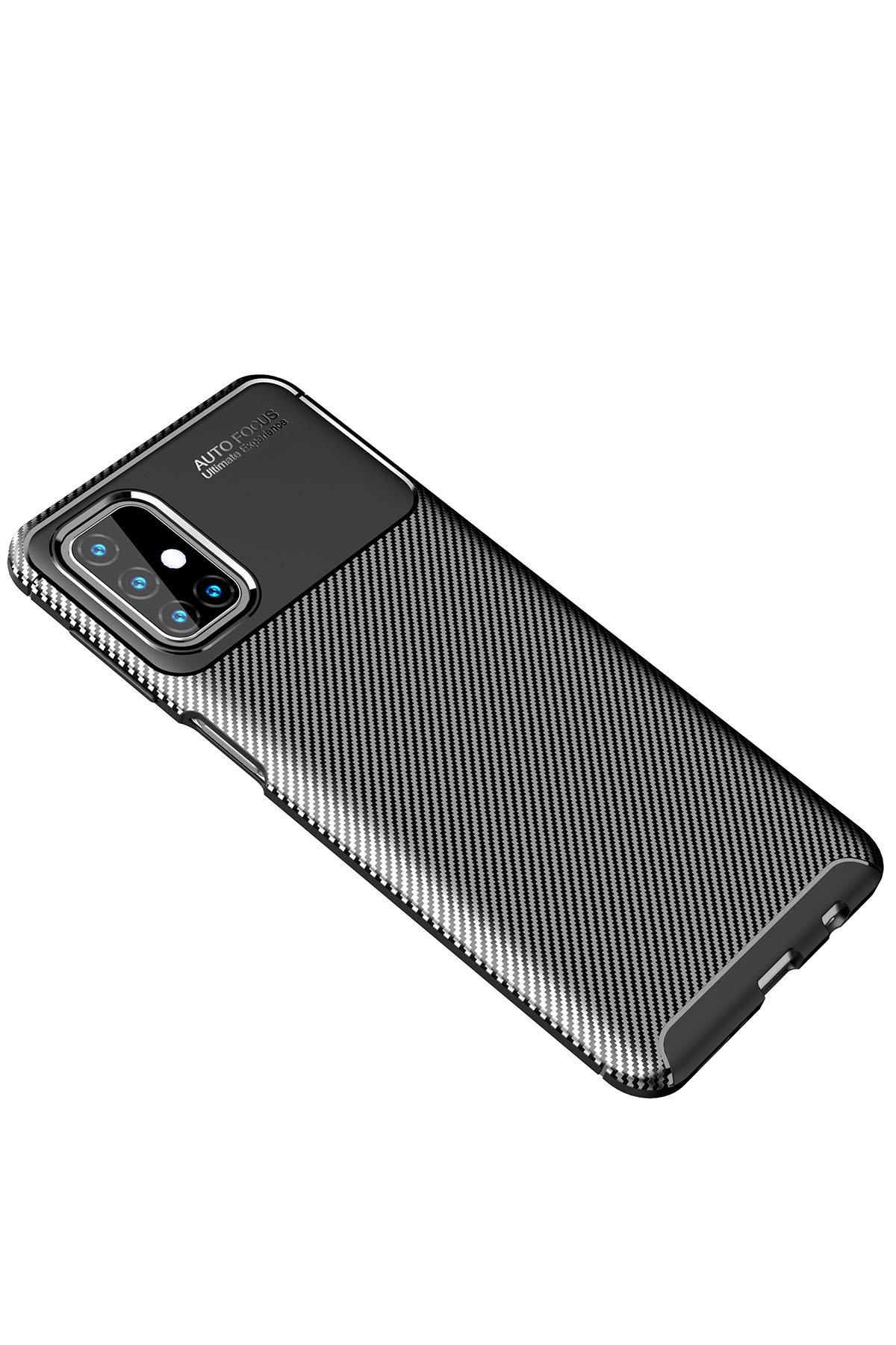 NewFace Newface Samsung Galaxy M31S Kılıf Focus Karbon Silikon - Siyah