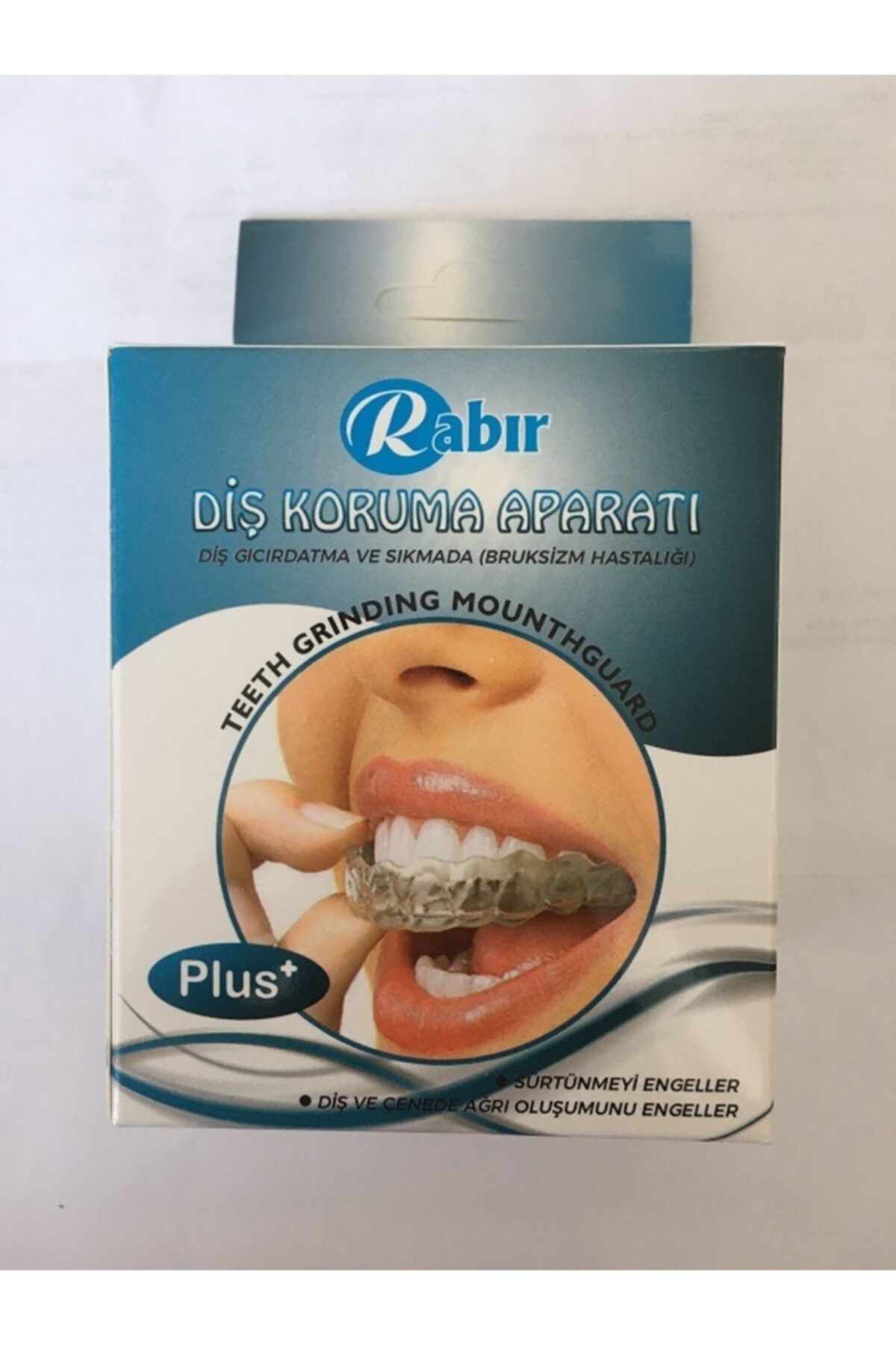 RABIR Plus Diş Gıcırdatma Aparat Silikon Dişlik Bruksizm Dişliği Gece Plağı Diş Sıkma Önleyici