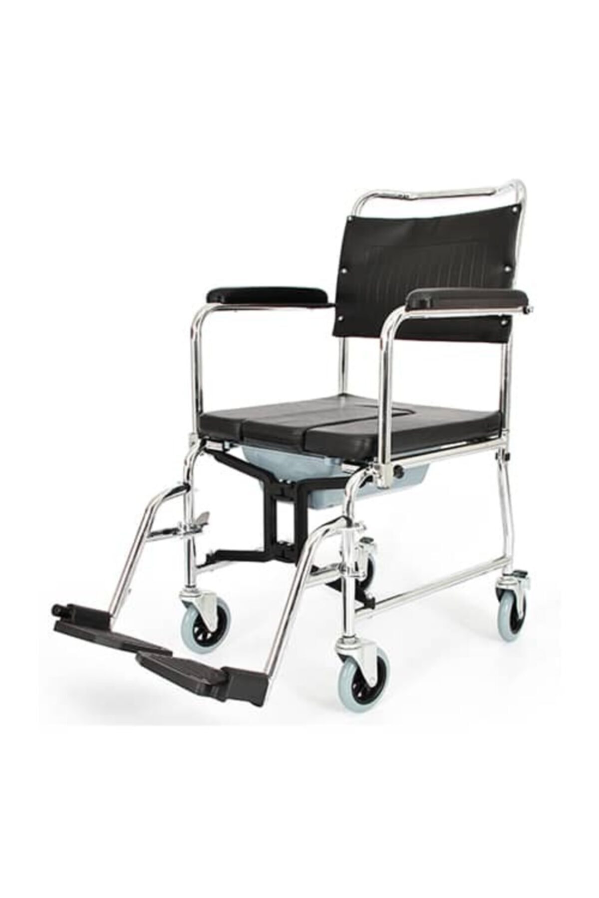 MEDİKALCİM Wollex W689 Klozetli Tuvaletli Tekerlekli Sandalye Engelli Hasta Banyo Tuvalet Sandalyesi