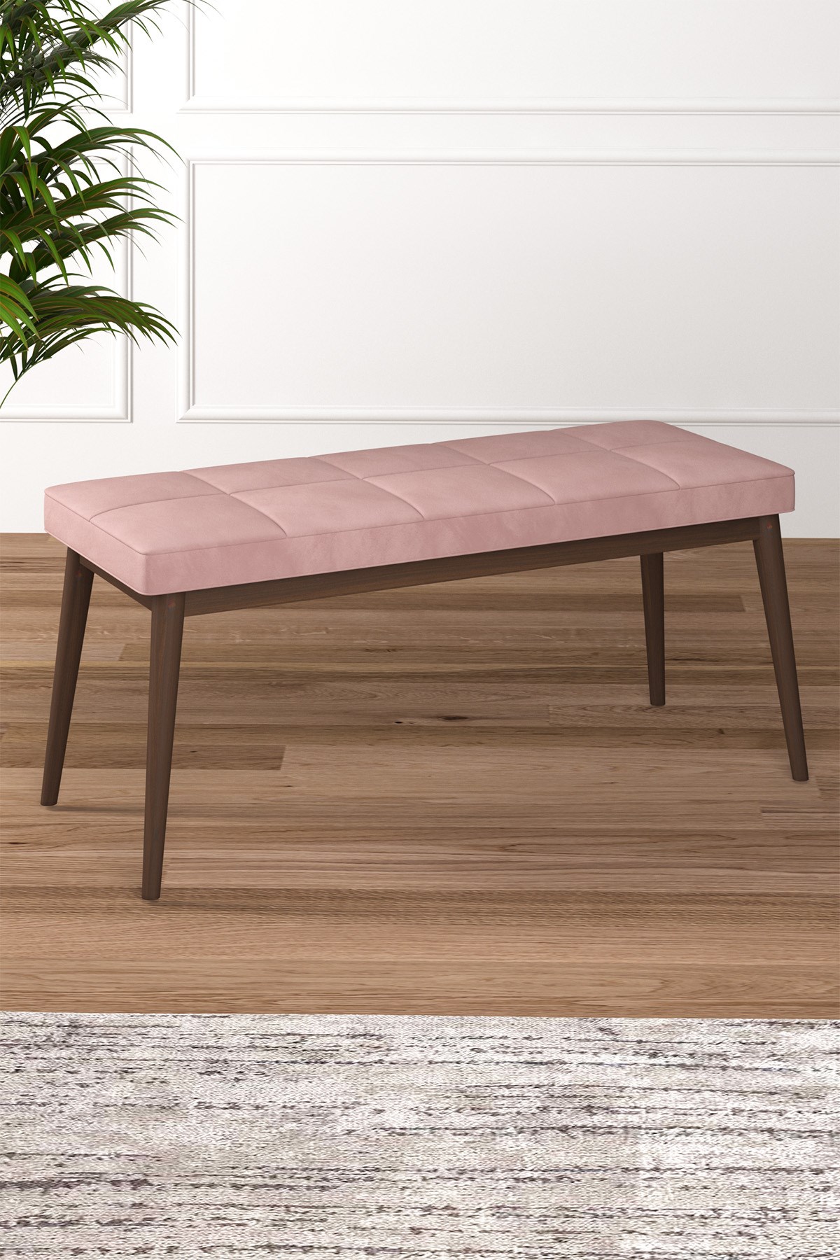 Rovena Alya Meşe Desen 80x132 Mdf Açılabilir Yemek Masası Takımı 4 Sandalye 1 Bench