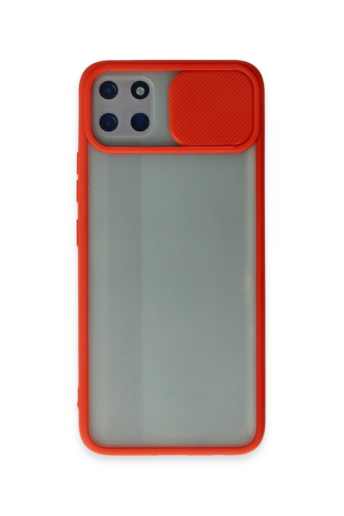 NewFace Newface Realme C11 Kılıf Palm Buzlu Kamera Sürgülü Silikon - Kırmızı