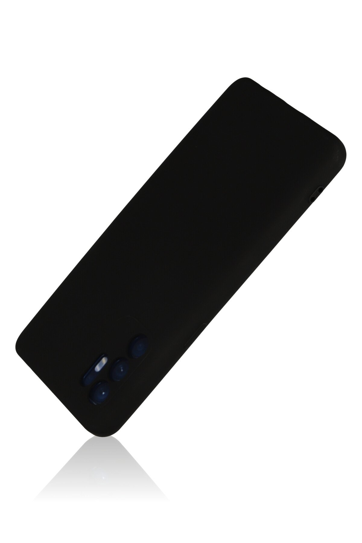 NewFace Newface Oppo Reno 6 Kılıf Nano içi Kadife Silikon - Siyah