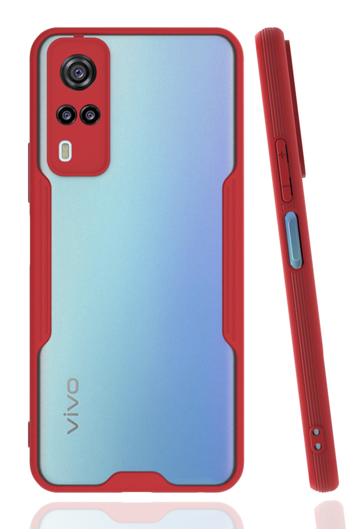 NewFace Newface Vivo Y51A Kılıf Platin Silikon - Kırmızı