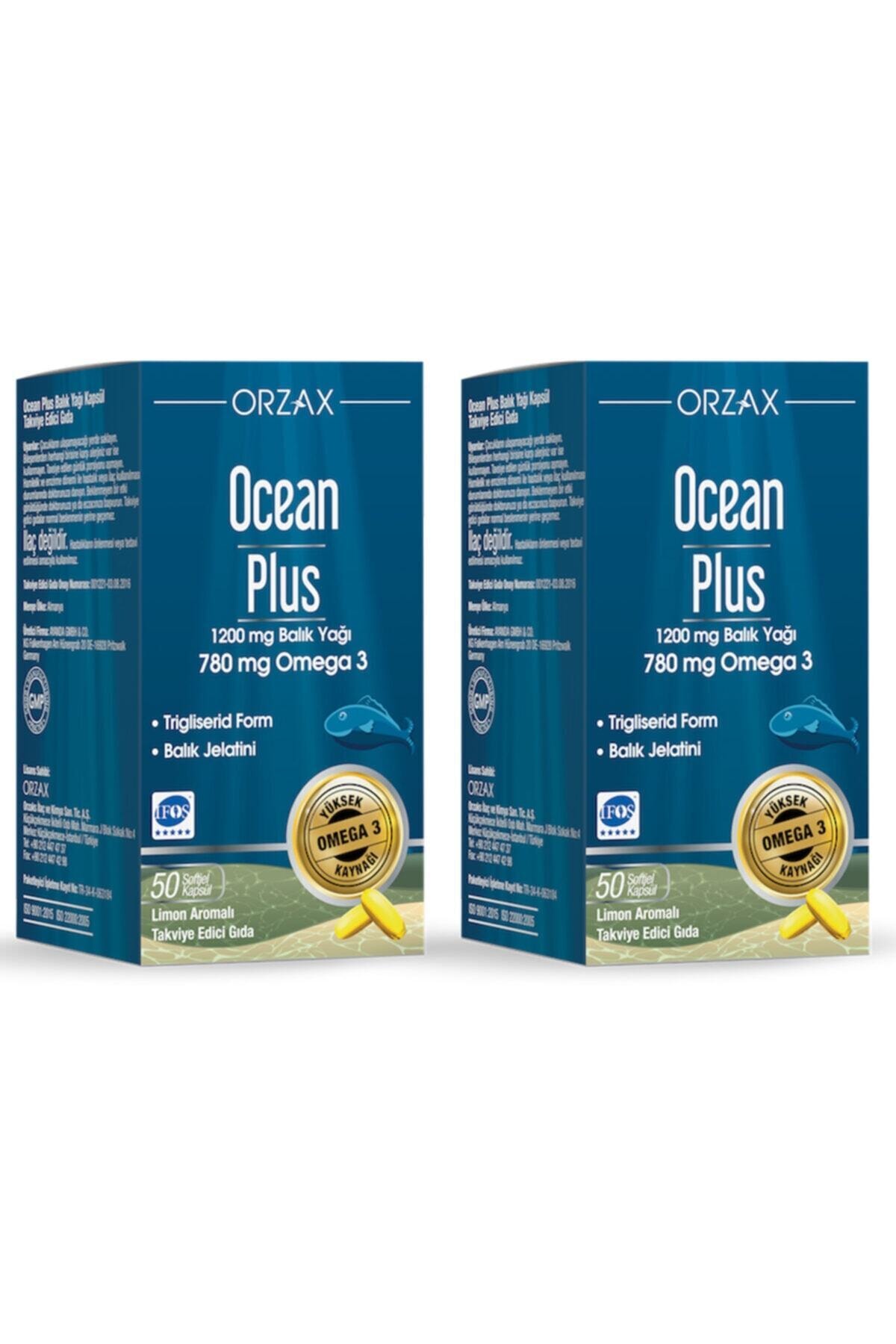 Ocean Ocean Plus 1200 Mg 50 Kapsül Balık Yağı (2 Adet)