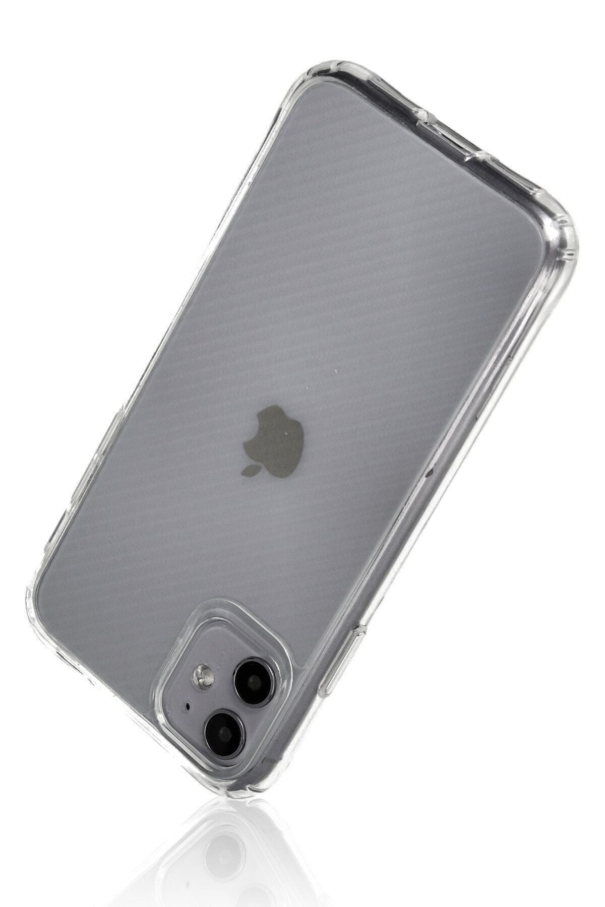 NewFace Newface iPhone 12 Kılıf 3D Vera Karbon Silikon - Şeffaf