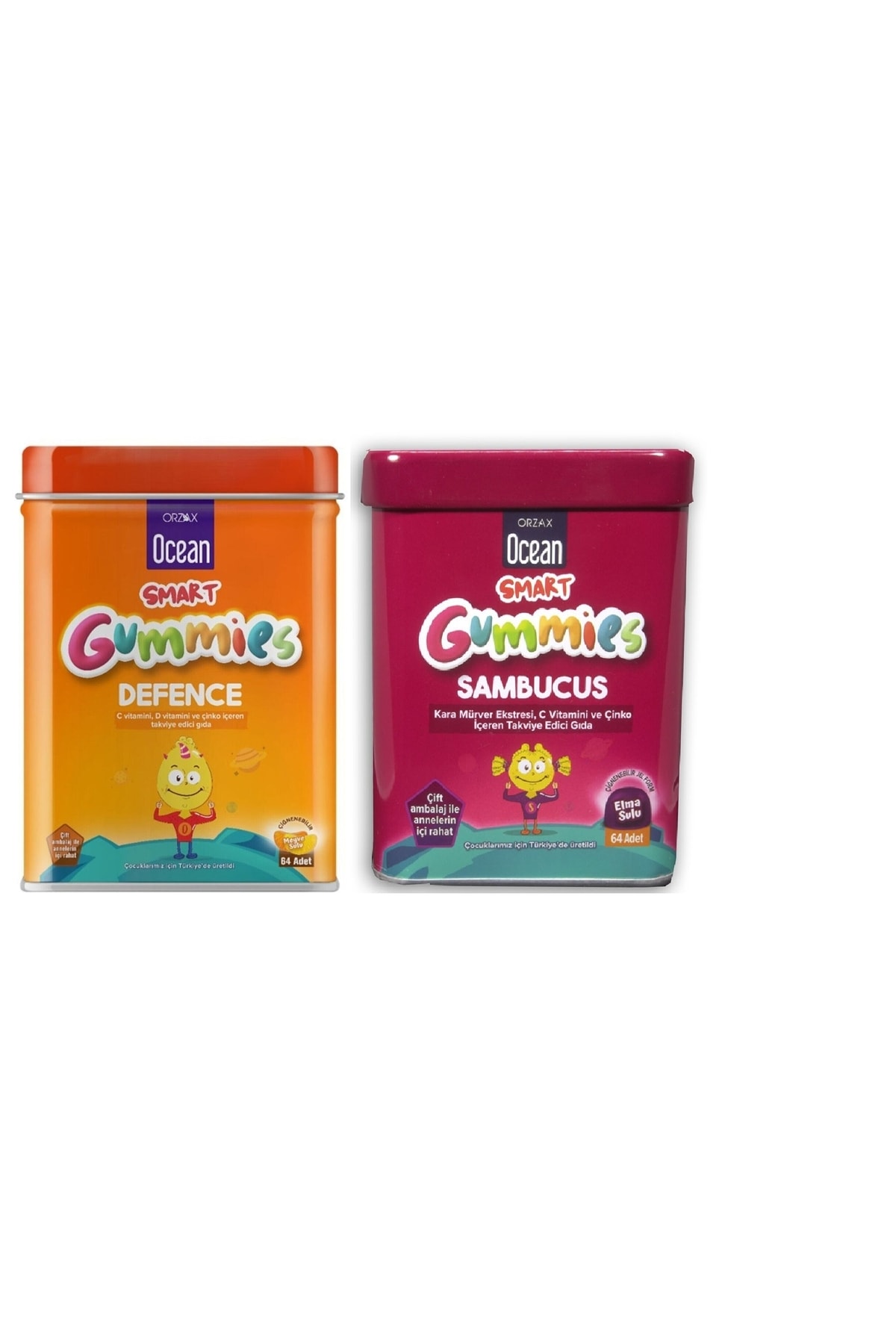Ocean Smart Gummies Defence Smart Gummies Sambucus 2li Avantaj Paket