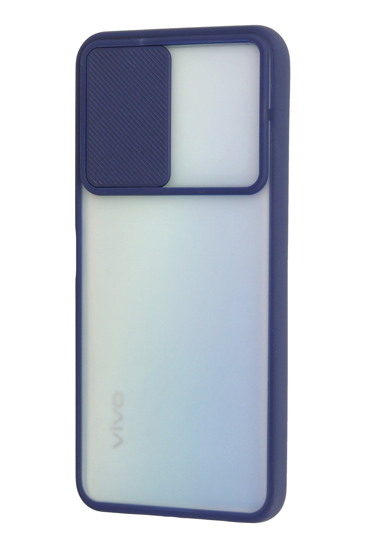 NewFace Newface Vivo Y51A Kılıf Palm Buzlu Kamera Sürgülü Silikon - Lacivert