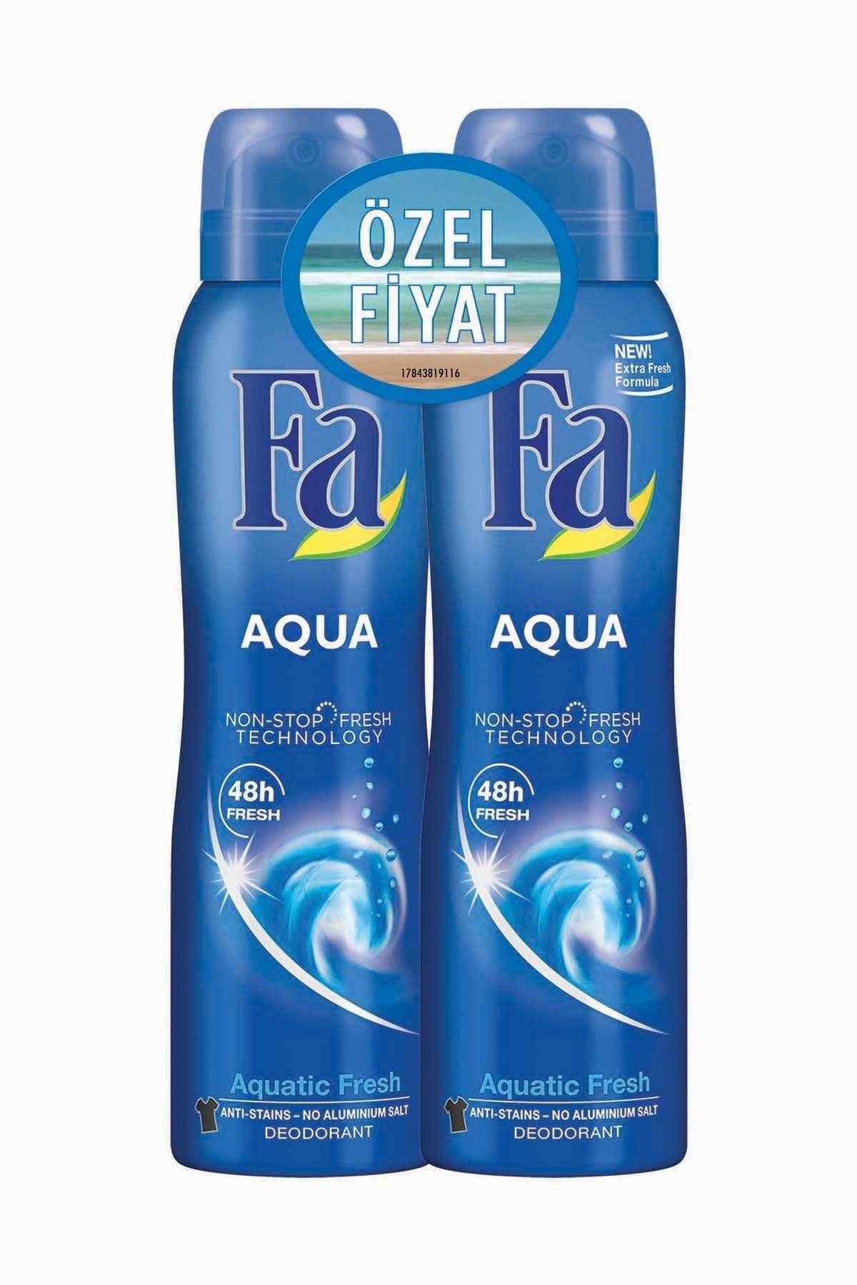 Fa Deodorant Sprey 2Li Aqua 150 ml + 150 ml 8690572783252