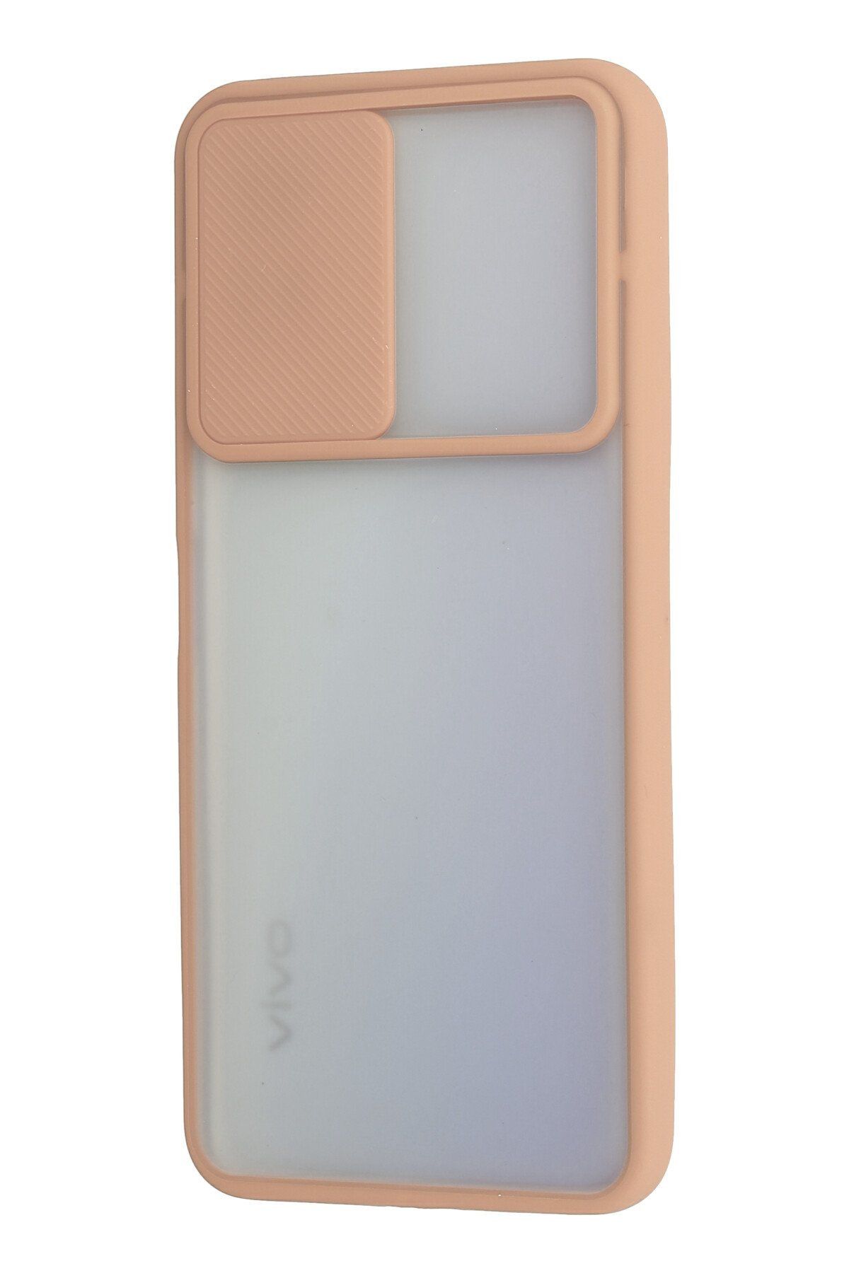 NewFace Newface Vivo Y51 Kılıf Palm Buzlu Kamera Sürgülü Silikon - Pembe