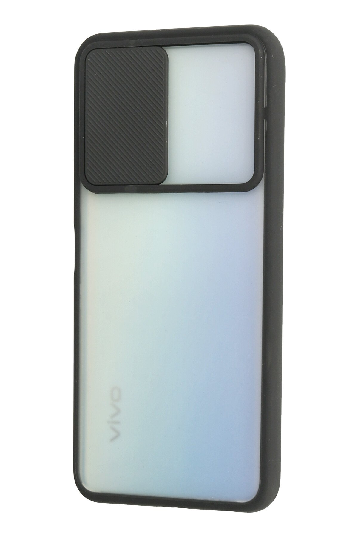 NewFace Newface Vivo Y51A Kılıf Palm Buzlu Kamera Sürgülü Silikon - Siyah