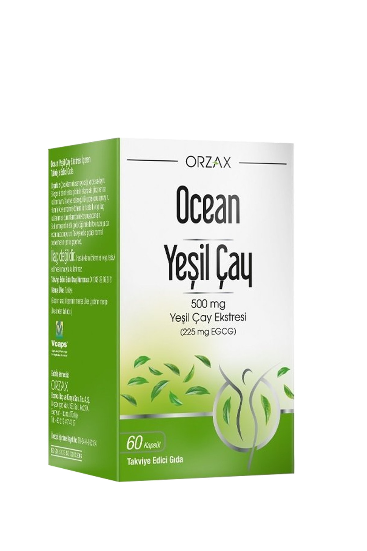 Ocean Green Tea 500mg Yeşil Çay Ekstresi 60 Kapsül