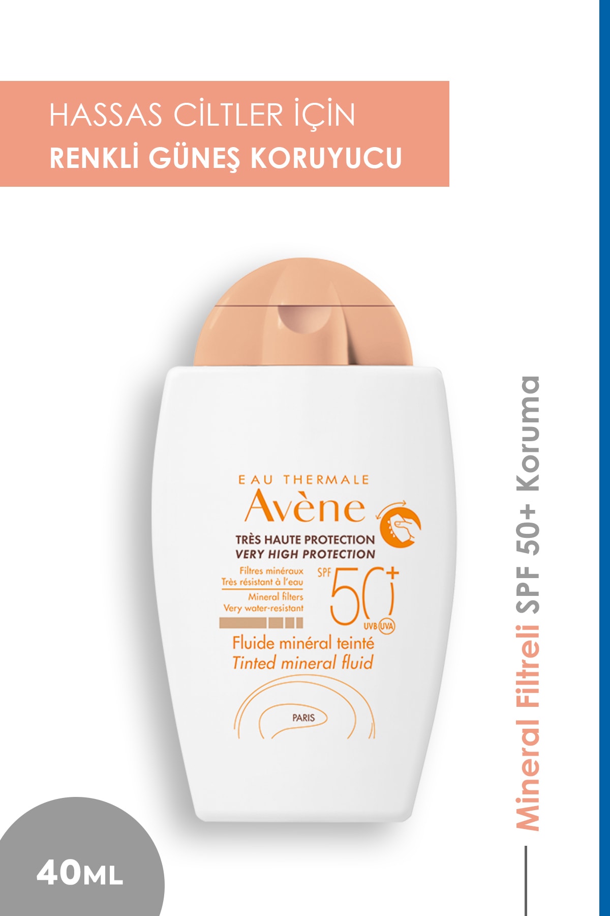 Avene Avene Fluide Mineral Güneş Koruyucu Renkli Krem Spf50 40 ml