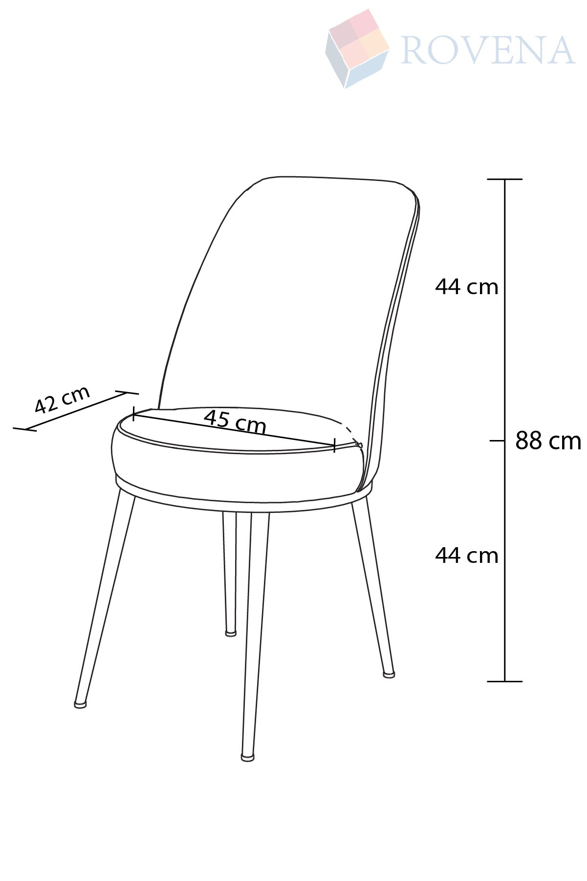 Rovena Duru Beyaz 70x110 Mdf Sabit Yemek Masası Takımı 4 Adet Sandalye