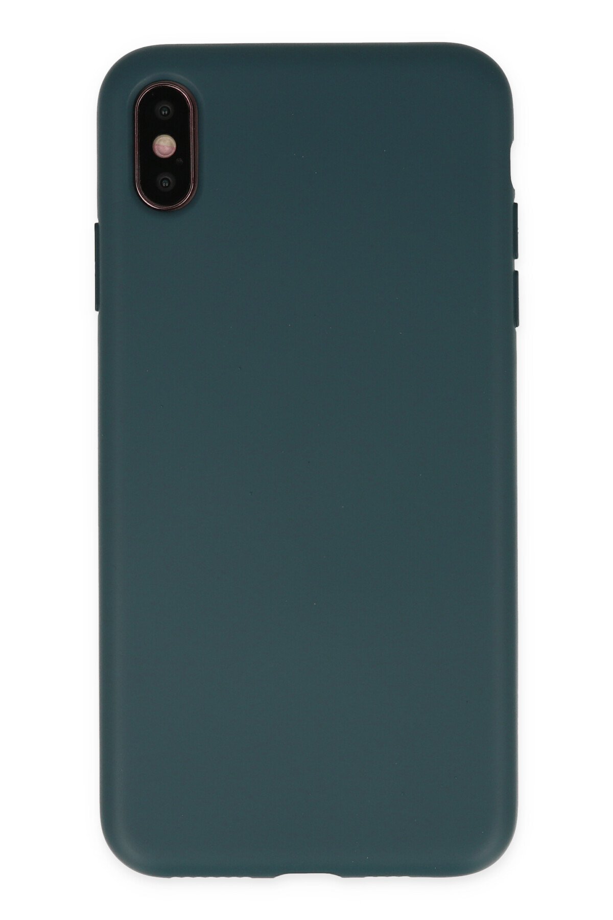 NewFace Newface iPhone X Kılıf Nano içi Kadife Silikon - Koyu Yeşil