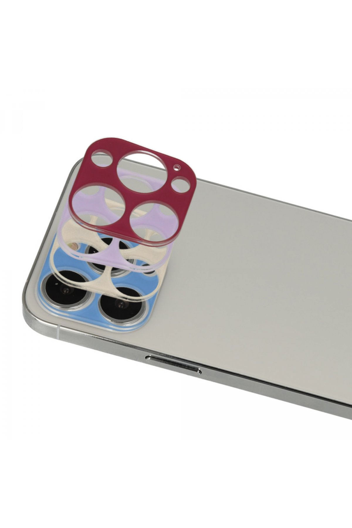 NewFace Newface iPhone 13 Pro Max Rainbow Kamera Lens Koruma Cam - Mavi
