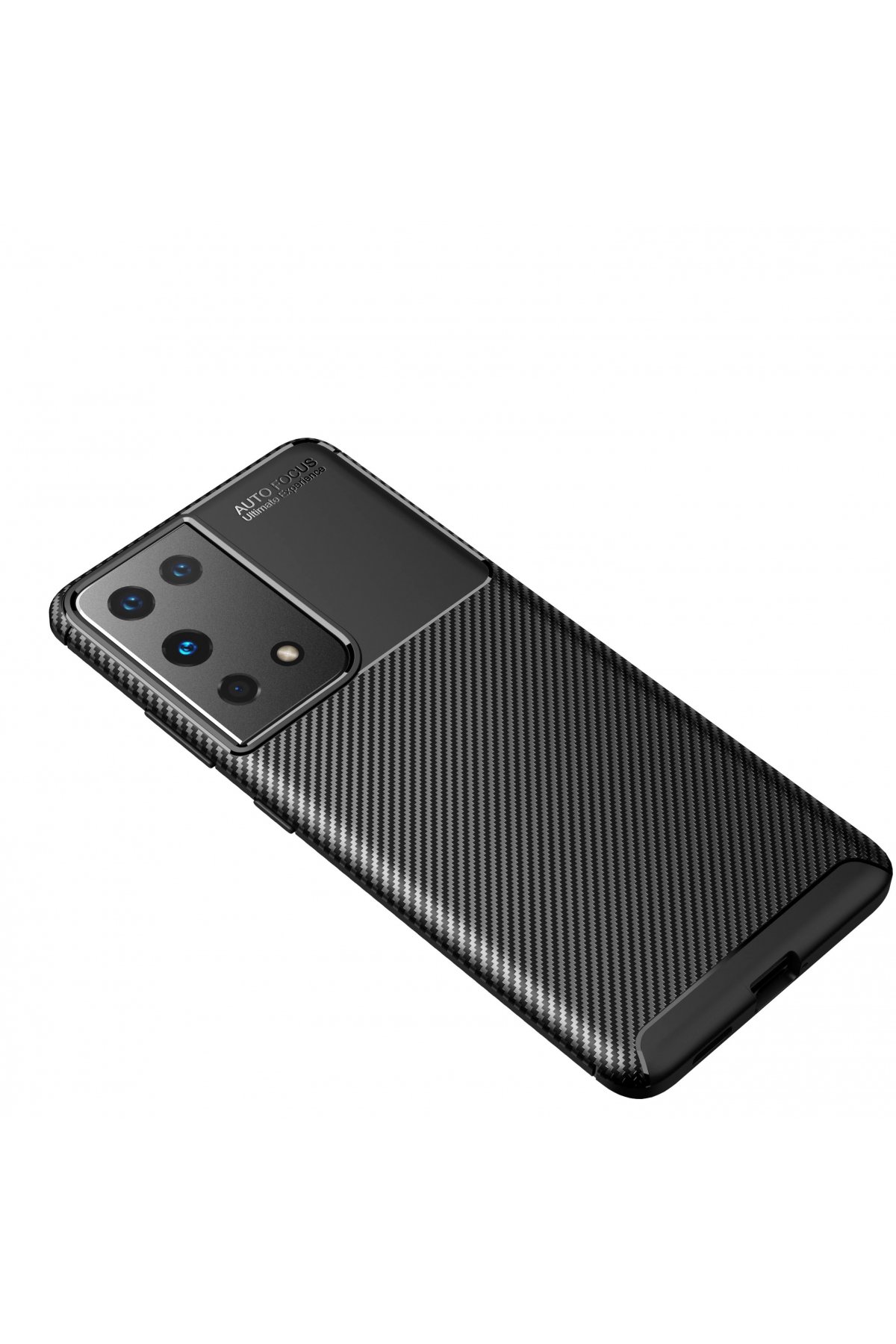 NewFace Newface Samsung Galaxy S21 Ultra Kılıf Focus Karbon Silikon - Siyah