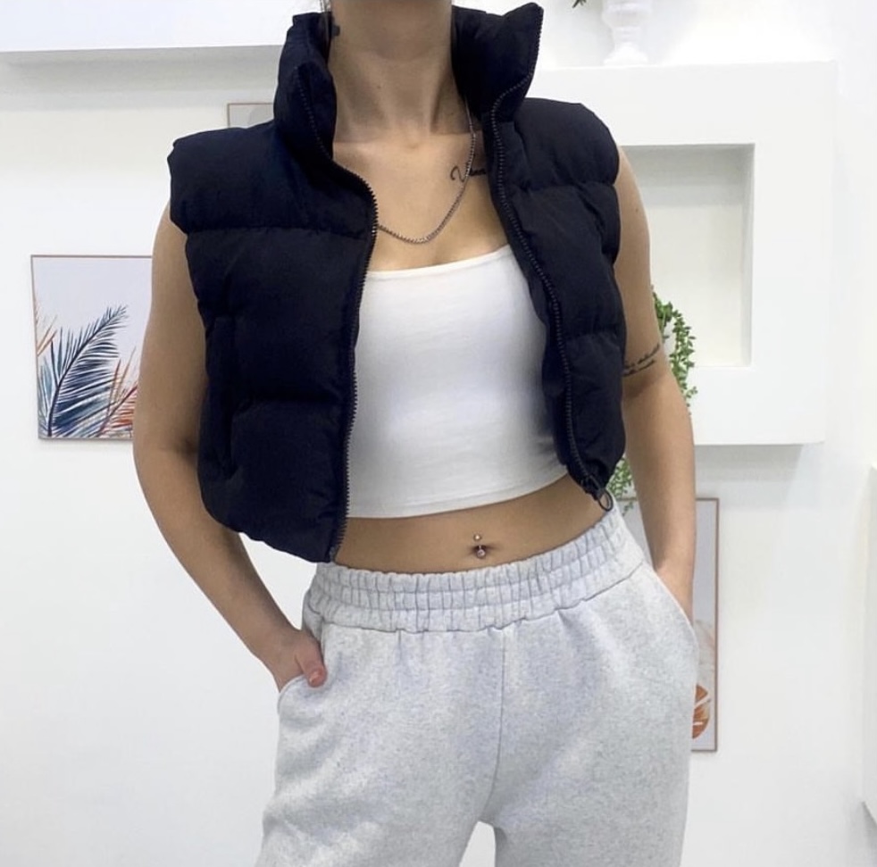CEYN BUTİK Crop Şişme Yelek