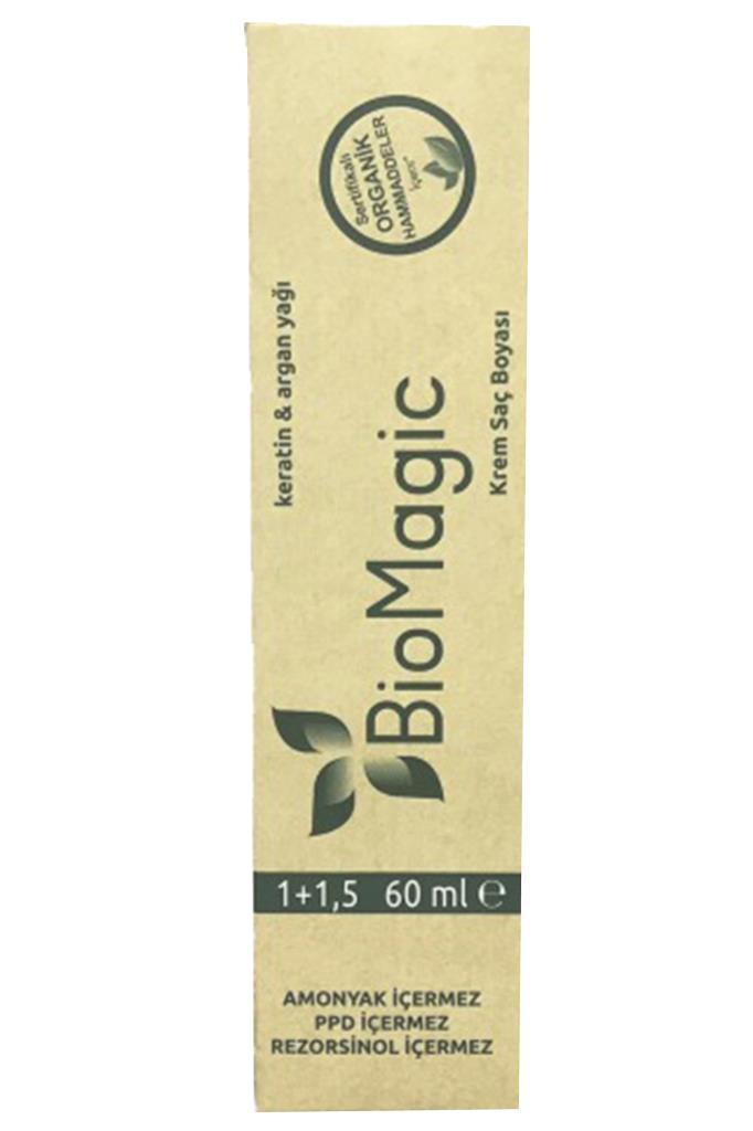 BIOMAGIC BioMagic Organik Amonyaksız Saç Boyası (Küllü Kahve-5.72)+Oksidan (4 Adet)