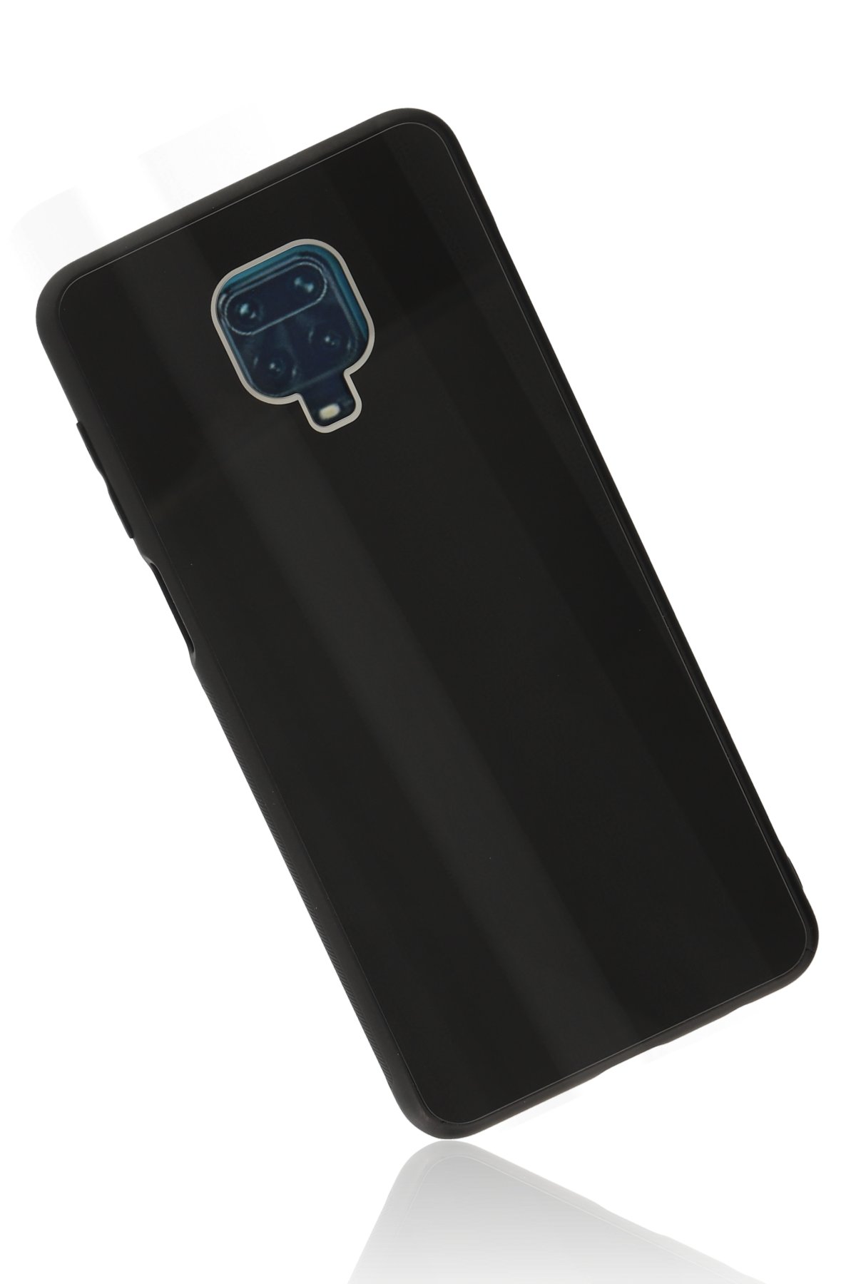 NewFace Newface Xiaomi Redmi Note 9S Kılıf Glass Kapak - Siyah