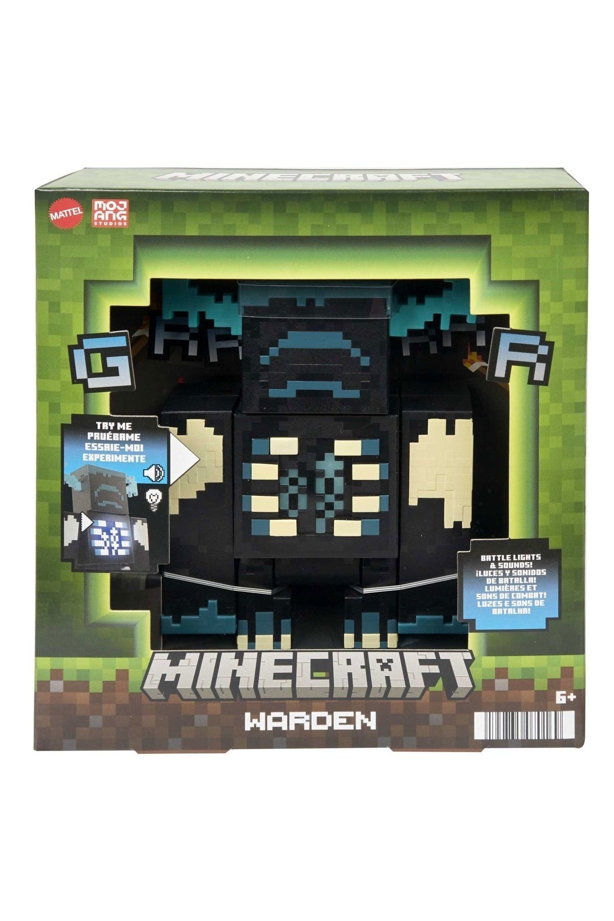 Mattel Hhk89 Minecraft Warden Figürü