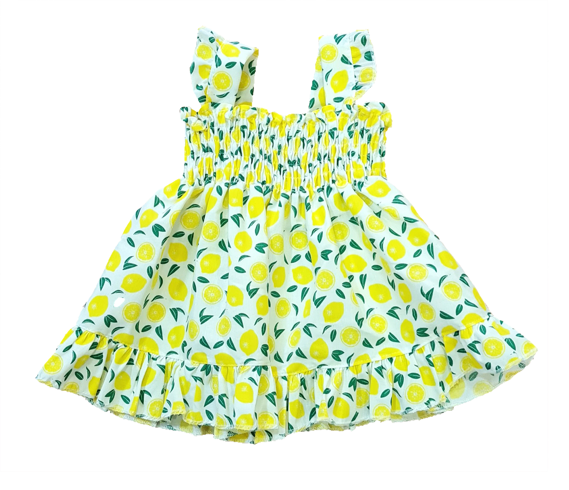 CemBebe CemBebe Limon Detaylı Askılı Kız Bebek Elbise