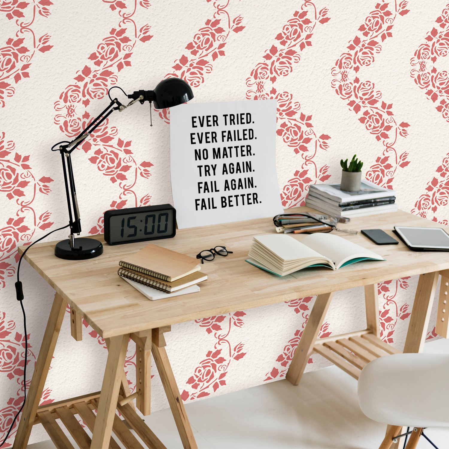 Artikel Sarmaşık Gül Stencil Boyama şablonu 30x30 cm Duvar Stencil Fayans Stencil Mobilya Stencil