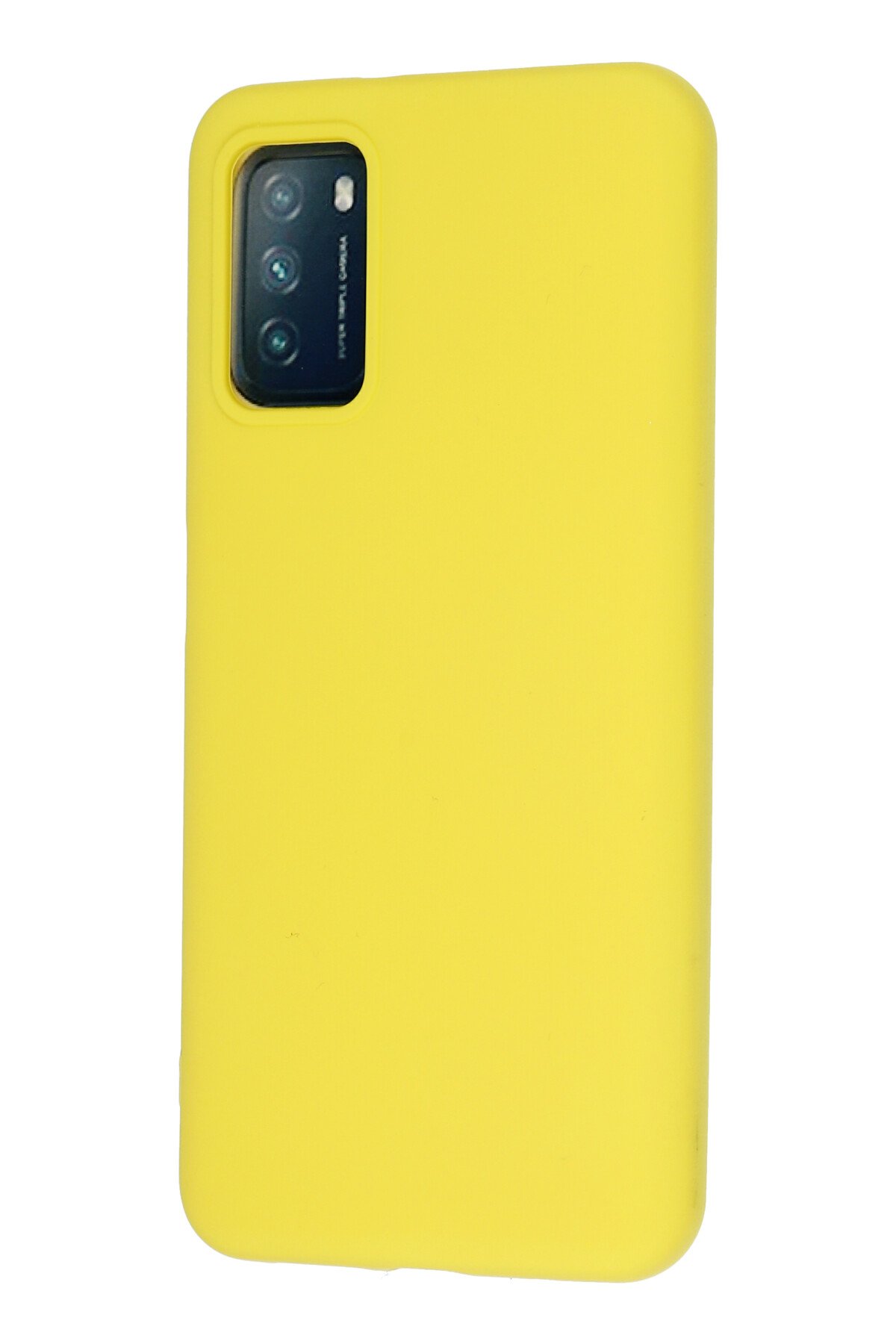 NewFace Newface Xiaomi Pocophone M3 Kılıf Nano içi Kadife Silikon - Sarı SN9448
