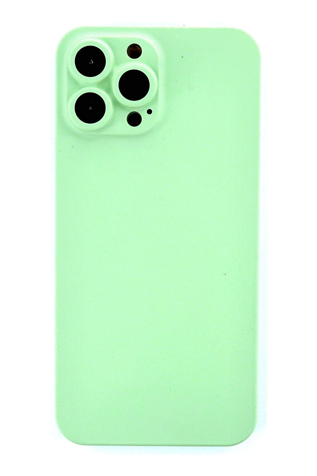 NewFace Newface iPhone 13 Pro Max Kılıf 360 Mat Full Body Silikon Kapak - Açık Yeşil