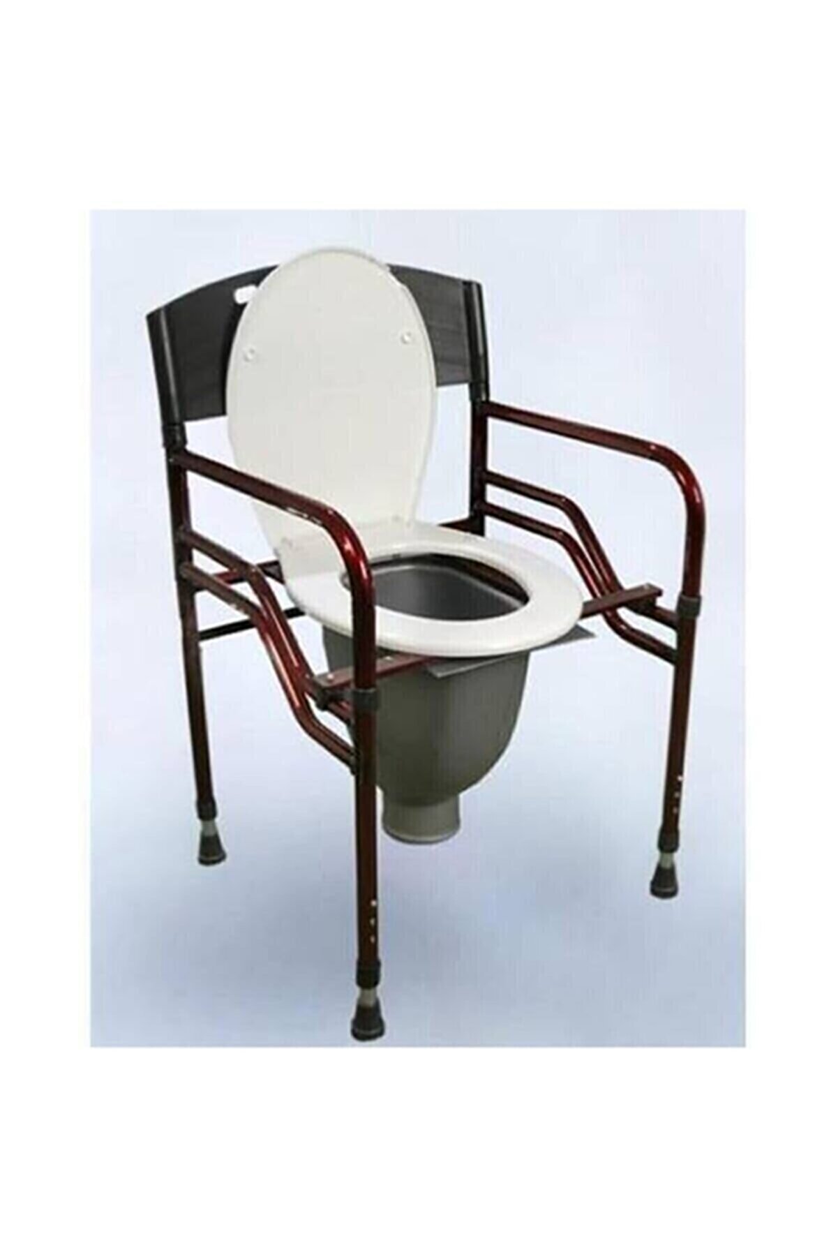 MEDİKALCİM Borulu Hasta Yaşlı Tuvalet Sandalyesi Klozeti Wc Si Direk Tuvalete Klozet direkwc