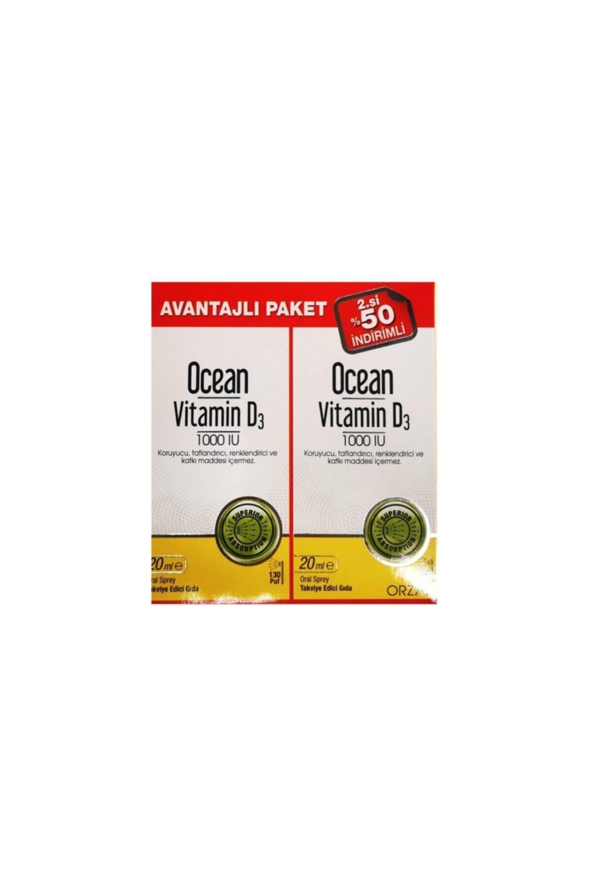 Ocean Ocean Vitamin D3 1000 Iu Sprey 20 Ml 2li Avantaj Paket
