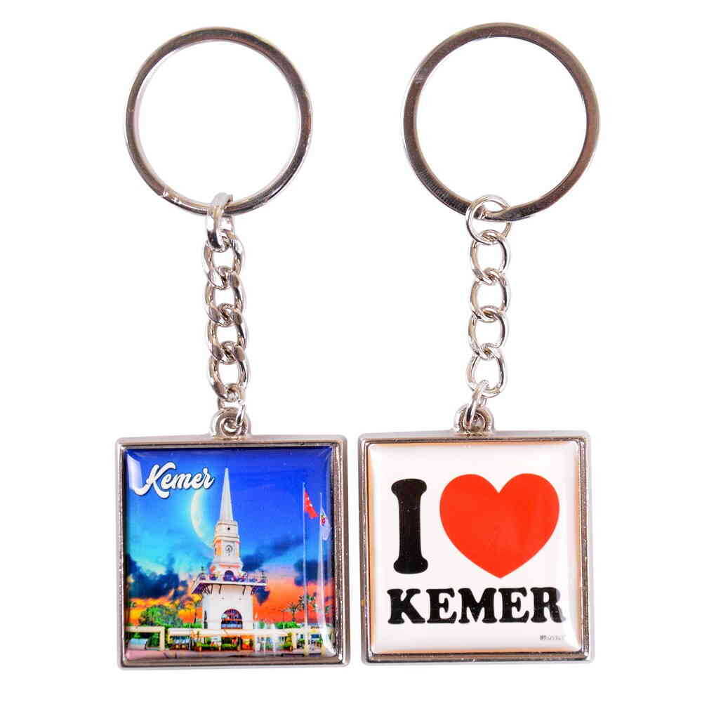 Myros Kemer Temalı Myros Metal Kare Anahtarlık 36x95 mm 19 Nolu Tasarım