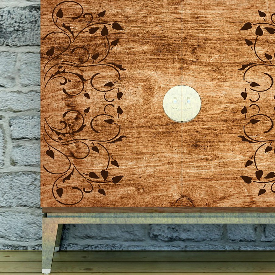 Artikel Çiçek Deseni Stencil Boyama şablonu 30x30 cm Duvar Stencil Fayans Stencil Mobilya Stencil