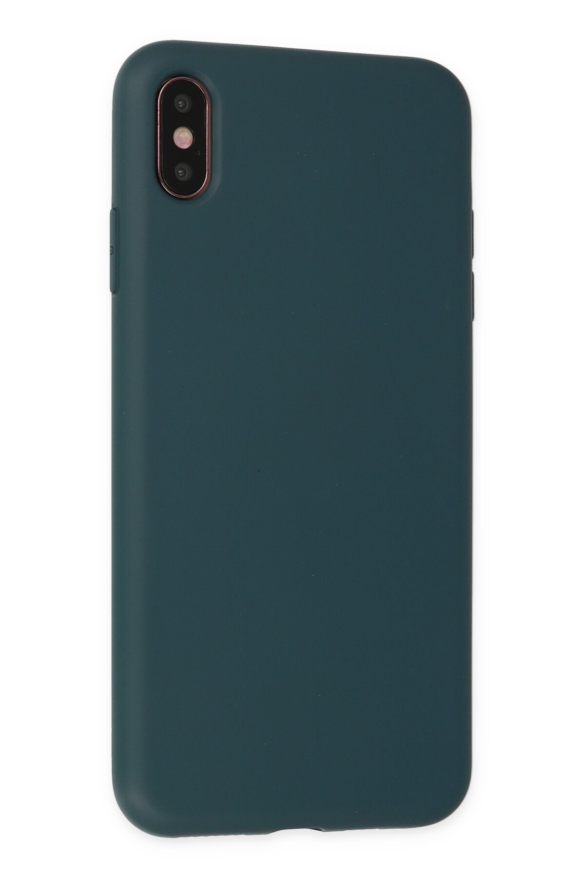 NewFace Newface iPhone XS Kılıf Nano içi Kadife Silikon - Koyu Yeşil