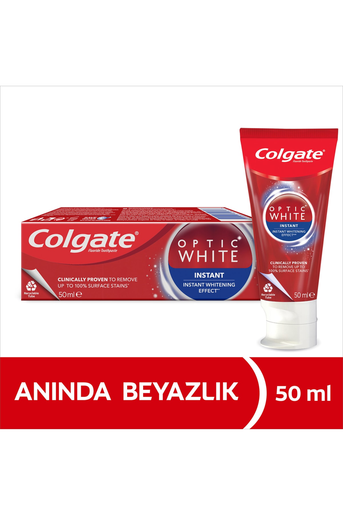 Colgate Optic White Anında Beyazlık Diş Macunu 4x 50 Ml IR8357