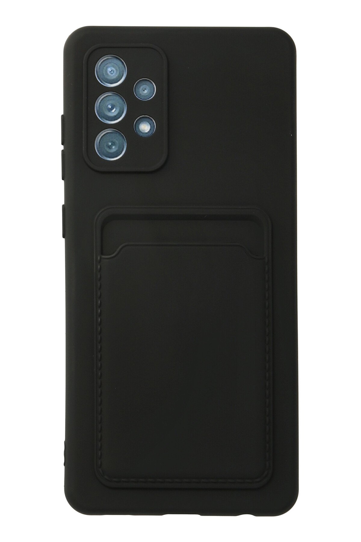 NewFace Newface Samsung Galaxy A52S Kılıf Kelvin Kartvizitli Silikon - Siyah