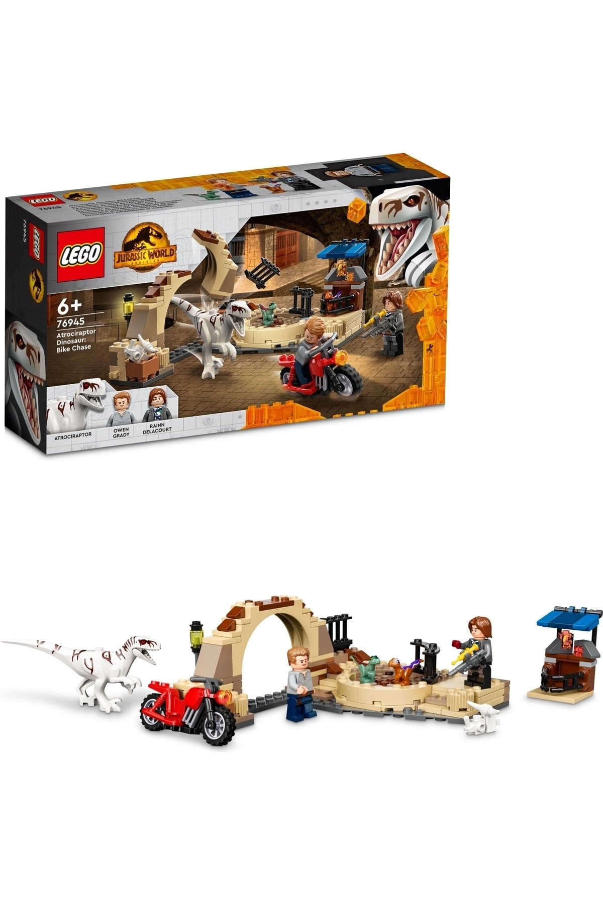 LEGO ® Jurassic World Atrociraptor Dinozor: Motosiklet Takibi 76945