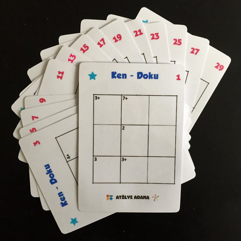 AtölyeAdana KenDoku (3x3) - Matematik Akıl Zeka Mantık Bilsem Hazırlık Oyunu